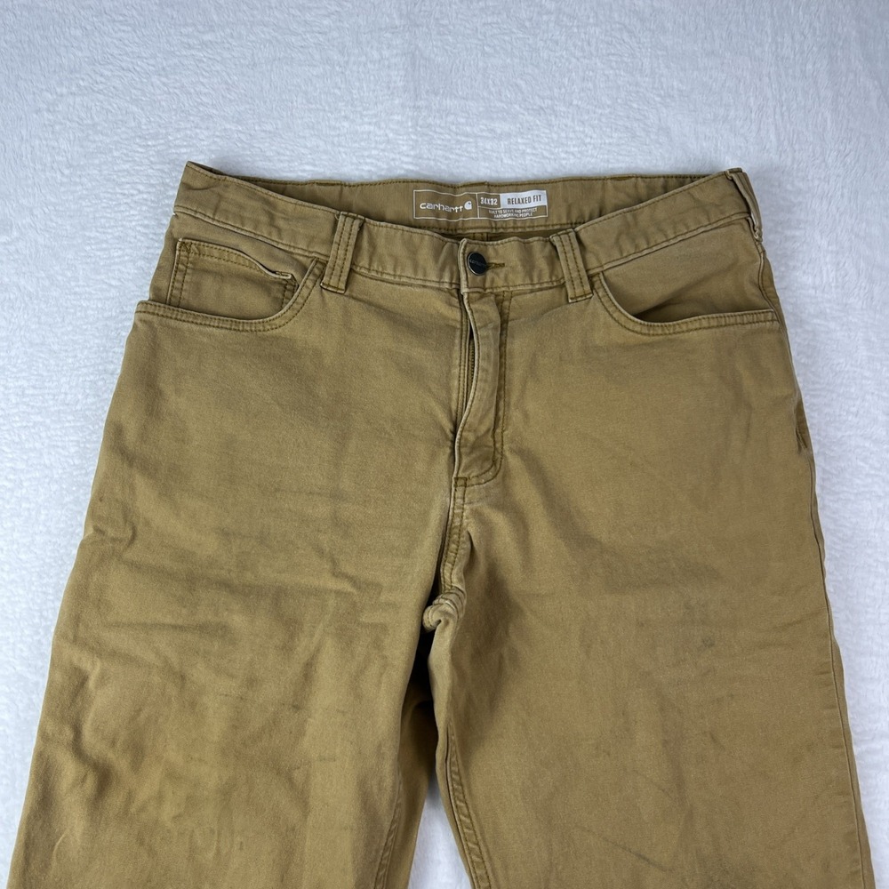 Carhartt Carpenter Pants Mens 34x32 Beige Relaxed Fit Straight Leg Workwear